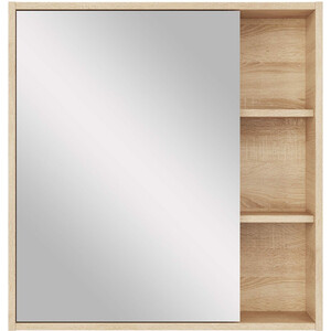 Зеркальный шкаф Sanstar Тоскана 70х73 дуб сонома светлый (409.1-2.4.1.) тумба под раковину sanstar тоскана 80х45 дуб сонома светлый 395 1 1 4 1