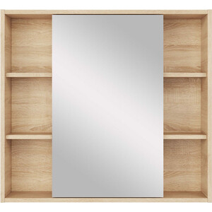 Зеркальный шкаф Sanstar Тоскана 80х73 дуб сонома светлый (410.1-2.4.1.) шкаф колонна runo тоскана темное дерево 00 00001420