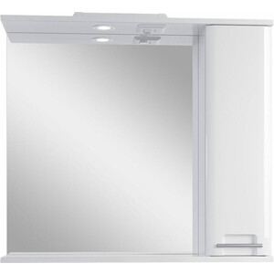 Зеркальный шкаф Sanstar Уника 80х75 с подсветкой, белый (372.1-2.4.1.) зеркальный шкаф sanstar уника 60х75 с подсветкой белый 370 1 2 4 1