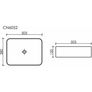 фото Раковина-чаша ceramicanova element 50х38 серая матовая (cn6052msg)