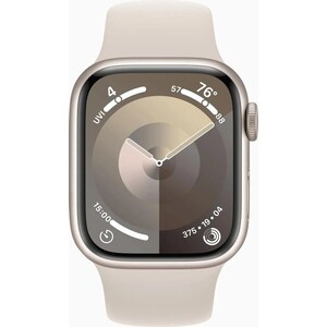 Смарт-часы Apple Watch Series 9 A2978 41мм OLED корп.сияющая звезда Sport Band рем.сияющая звезда разм.брасл.:150-200мм (MR8U3LL/A) MR8U3LL/A - фото 1