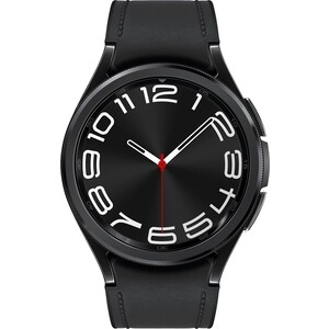 Смарт-часы Samsung Galaxy Watch 6 Classic 43мм 1.3'' AMOLED корп.черный рем.черный (SM-R950NZKACIS) смарт часы samsung galaxy fit 3 sm r390 1 6 amoled корп графитовый рем графитовый разм брасл m l sm r390nzaacis