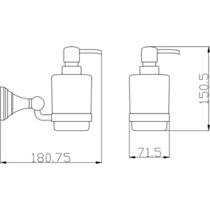 Дозатор для жидкого мыла Rav Slezak Morava хром/белый (MKA0303)