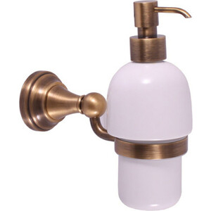 дозатор жидкого мыла bronze de luxe royal бронза r25027 Дозатор для жидкого мыла Rav Slezak Morava бронза/белый (MKA0303SM)