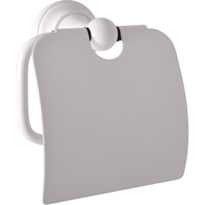 Держатель туалетной бумаги Rav Slezak Morava с крышкой, белый (MKA0400B) крючок двойной rav slezak morava белый mka0102b