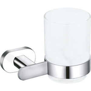 фото Стакан для ванной rav slezak yukon хром/белый/стекло матовое (yua0201cb)