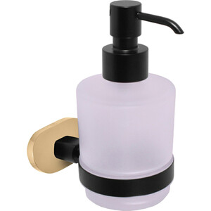 Дозатор для жидкого мыла Rav Slezak Yukon черный/золото/стекло матовое (YUA0303CMATZ) держатель канистры жидкого мыла merida