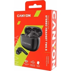 фото Наушники canyon tws-5, black