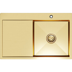 Кухонная мойка Mixline Pro 78х50 правая, золото (4610211009356) петля для деревянных дверей avers 100х75х2 5 мм правая 5 b g r 30707 с подшипником золото