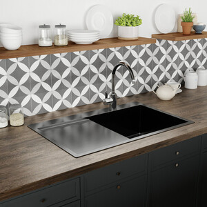 Кухонная мойка Mixline Pro 78х50 правая, черный графит (4610211009394)