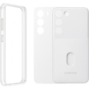 Чехол Samsung для Samsung Galaxy S23 Frame Case белый (EF-MS911CWEGRU) чехол sumdex tch 704 wt чехол для планшета 7 7 8 универсальный белый