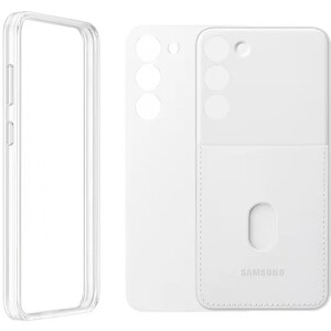 Чехол Samsung для Samsung Galaxy S23+ Frame Case белый (EF-MS916CWEGRU) чехол sumdex tch 704 wt чехол для планшета 7 7 8 универсальный белый