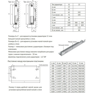 фото Радиатор стальной uni-fitt compact 500х900 тип 21