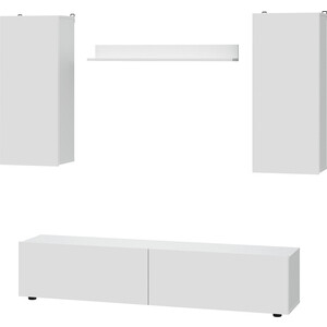 Гостиная SV - мебель МГС 10 Белый текстурный (101816) стеллаж mixline 720х720х330 4 ячейки белый текстурный 4631164782509