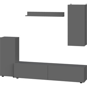 Гостиная SV - мебель МГС 10 Графит серый (101817) мебель для ванной orange line 60 подвесная графит