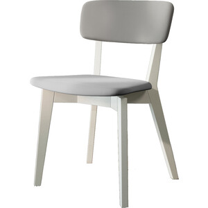 Стул ТДК-Мебель Ливорно Серый/ Ножки Белые (101812) стул dikline 202 kl14 серый ножки белые