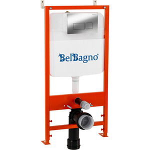 Инсталляция для унитаза BelBagno BB026 с клавишей хром (BB026/BB041CR) инсталляция для унитаза belbagno bb026 с черной матовой клавишей bb026 bb084nero