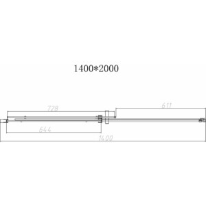 фото Душевая дверь vincea dice 140х200 прозрачная, хром (vds-4d140cl)