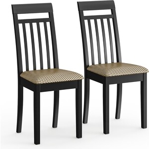 Два стула Мебель-24 Гольф-11 разборных, цвет венге, обивка ткань атина коричневая (1028319) стул мебель 24 гольф 12 слоновая кость обивка ткань атина бежевая 1028317