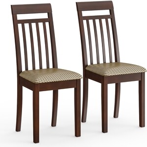 Два стула Мебель-24 Гольф-11 разборных, цвет орех, обивка ткань атина коричневая (1028320) стул мебель 24 гольф 15 слоновая кость обивка ткань атина бежевая
