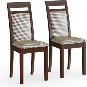 Два стула Мебель-24 Гольф-12 разборных, цвет орех, обивка ткань руми 812/8 (1028321) два стула мебель 24 гольф 14 разборных венге деревянное сиденье венге 1028323