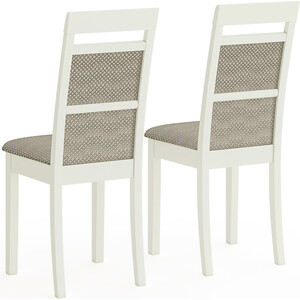 Два стула Мебель-24 Гольф-12 разборных, цвет слоновая кость, обивка ткань атина бежевая (1028322)