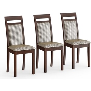 Три стула Мебель-24 Гольф-12 разборных, цвет орех, обивка ткань руми 812/8 (1028326) кресло мебелик кристалл ткань орех каркас орех п0005624