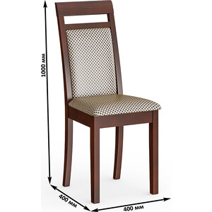 Три стула Мебель-24 Гольф-12 разборных, цвет орех, обивка ткань руми 812/8 (1028326)