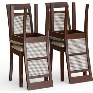 Четыре стула Мебель-24 Гольф-12 разборных, цвет орех, обивка ткань руми 812/8 (1028331)