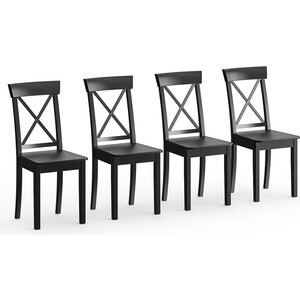 Четыре стула Мебель-24 Гольф-14 разборных, цвет венге, деревянное сиденье венге (1028333) деревянное сиденье для туалета nofer