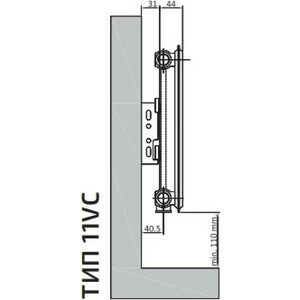 фото Радиатор стальной heaton plus ventil compact vc 500х1100 тип 11