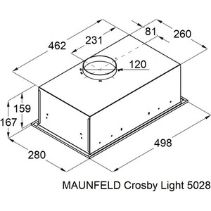 Вытяжка встраиваемая MAUNFELD Crosby Light 5028 White