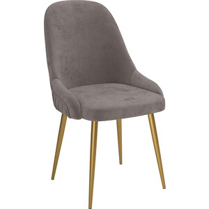 Стул ОЛМЕКО Антре (велюр тенерифе стоун/ металл золотой) (ML876880488) кресло для отдыха амарант велюр тенерифе стоун