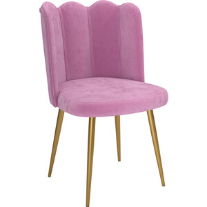Стул ОЛМЕКО Юта (велюр тенерифе розовый/металл золотой) (ML876880517) олмеко стул фло ту велюр тенерифе розовый металл белый