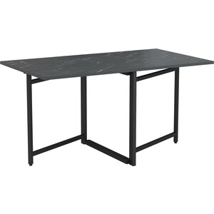 Стол журнальный ОЛМЕКО 42.43 Кальяри (раскладной) (мрамор черный/металл: черный) (ML876880445) стол приставной олмеко 42 47 сеул мрамор металл ml876880423