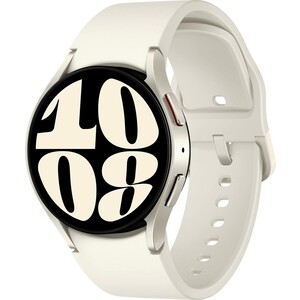 Смарт-часы Samsung Galaxy Watch 6 40мм 1.3'' AMOLED корп.золото белое рем.белый (SM-R930NZEACIS) камера видеонаблюдения tp link ip tapo c310 3 89 3 89мм цв корп белый