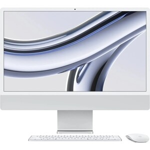 Моноблок Apple iMac24'' M3 8Gb SSD256Gb macOS WiFi BT 143W клавиатура мышь Cam серебристый 4480x2520 клавиатура беспроводная satechi slim x1 bluetooth backlit keyboard bluetooth серебристый st btsx1s ru