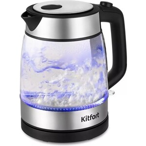 Чайник электрический KITFORT КТ-6184 чайник электрический kitfort кт 6184 1 2 л серый прозрачный