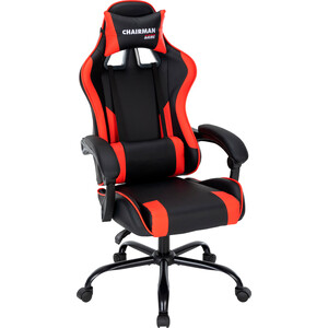 Офисное кресло Chairman CH41 экокожа, черно-красный (00-07145959) кресло компьютерное tc до 120 кг 135х60х44 см черно красный