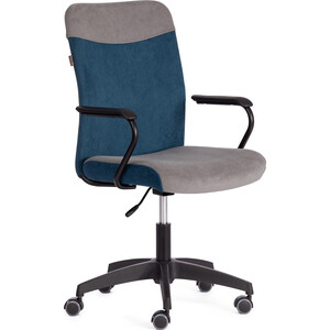Кресло TetChair FLY флок , серый/синий, 29/32 (21291) компьютерное кресло tetchair кресло trendy 22 флок ткань серый 29 tw 12