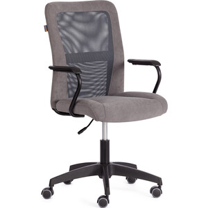 Кресло TetChair STAFF флок/ткань, серый, 29/W-12 (21298) кресло tetchair сн747 ткань серый 207