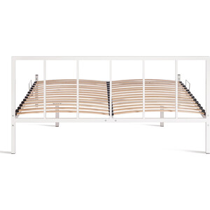 Кровать TetChair Bruno металл, 160*200 см, белый (20685)