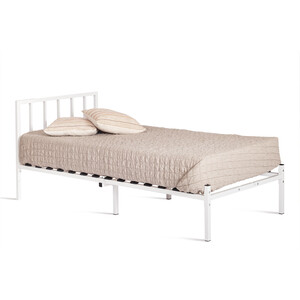 Кровать TetChair Bruno металл, 90*200 см, белый (20684) кровать ника колибри лофт с ящиками дуб сонома ателье светлое акрил белый