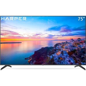 Телевизор HARPER 75Q851TS телевизор maunfeld mlt55usx02 55 4k 60гц smarttv яндекс wifi