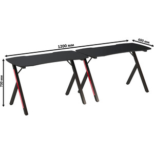 Два игровых стола Мебель-24 GT-2310, цвет чёрный (1028388)