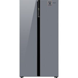 фото Холодильник weissgauff wsbs 600 nofrost inverter dark grey glass