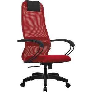 Кресло Метта SU-B-8 / подл.130 / осн.001 Красный / Красный кресло руководителя su b 10 подл 130 осн 001 экокожа сетчатая ткань