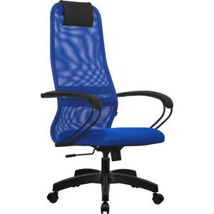 Кресло Метта SU-B-8 / подл.130 / осн.001 Синий / Синий кресло руководителя su b 10 подл 130 осн 001 экокожа сетчатая ткань