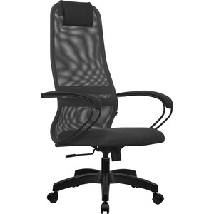 Кресло Метта SU-B-8 / подл.130 / осн.001 Темно-серый / Темно-серый кресло с виниловыми подушками серое с темно серым more 10253848