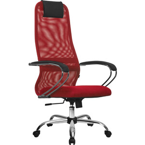 Кресло Метта SU-B-8 / подл.131 / осн.003 Красный / Красный кресло руководителя su b 10 подл 130 осн 001 экокожа сетчатая ткань
